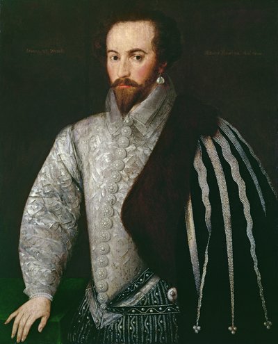 Retrato de Sir Walter Raleigh (1554-1618) 1588 de English School